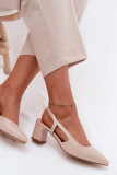 Sandale mit Absatz aus Kunstleder in Rosa