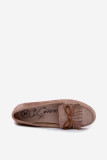 Mokassin aus echtem Veloursleder beige