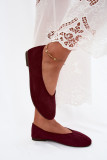 Ballerinas aus Velourslederimitat in Lila