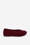 Ballerinas aus Velourslederimitat in Lila