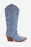 Jeans-Westernstiefel mit Absatz