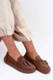Barefoot-Mokassin aus echtem Wildleder, braun