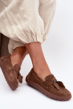 Barefoot-Mokassin aus echtem Wildleder, braun