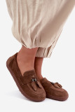 Barefoot-Mokassin aus echtem Wildleder, braun