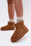 Gefütterte Schneestiefel aus Wildleder, braun