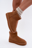 Gefütterte Schneestiefel aus Wildleder, braun