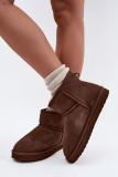 Gefütterte braune Wildleder-Snowboots mit Fell