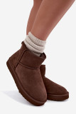 Gefütterte braune Wildleder-Snowboots mit Fell