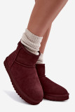 Gefütterte Wildleder-Snowboots mit Fell, bordeaux