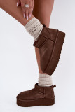 Snowboots aus echtem Wildleder in Braun