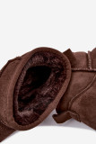 Snowboots aus echtem Wildleder in Braun