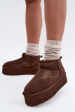 Snowboots aus echtem Wildleder in Braun