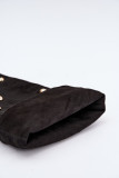 Schwarze Overknee-Stiefel mit Stiletto-Absatz und goldenen Details