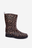 Gummistiefel mit Leopardenmuster