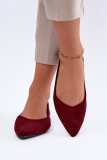 Flache Ballerinas aus Eco-Wildleder in Bordeaux