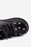 Gefütterte Mädchen-Stiefelette mit Herzchen