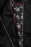 Kunstlederjacke mit Steppung schwarz