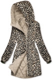 Wendejacke Dunkelbeige/Leopardenmuster