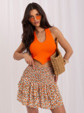 Bunt-Orange Rüschenshirt RUE PARIS