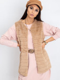 OCH BELLA Beige Weste aus Kunstfell