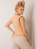 Beige gestreifte Bluse RUE PARIS