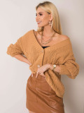 Camelfarbener Oversize-Pullover OCH BELLA