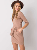 Camel Kleid mit Bindung