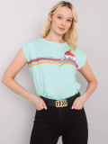 Weiches Damen T-Shirt in Mintgrün mit Druck