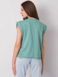 Helles grünes Damen T-Shirt aus Baumwolle mit Druck