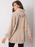 Beige Damen Kapuzenpullover