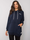 Dunkelblaue Damen Kapuzenpullover