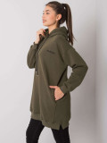 Khaki Damen Hoodie mit Kapuze
