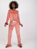 Damen-Pyjama in Dunkelrosa