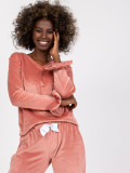 Damen-Pyjama in Dunkelrosa