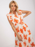 Elegantes oranges Midi-Kleid