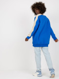 Blau-beige Basic Sweatshirt aus Baumwolle