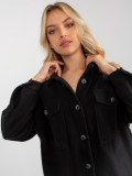 Schwarze Damenbluse mit Taschen