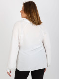 Ecru Bluse Plus Size mit Kragen