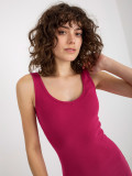 Fuchsia Casual Set mit gestreiftem Kleid