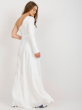 Ecru Maxi Abendkleid mit einem Träger
