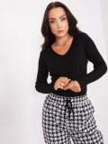 Schwarzer Damen Strickpullover