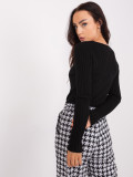 Schwarzer Damen Strickpullover