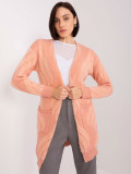 Rosa Strickjacke mit Taschen