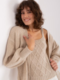 Beige Zweiteiler mit Top