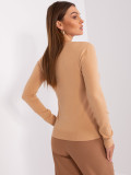 Klassischer brauner Pullover mit langen Ärmeln