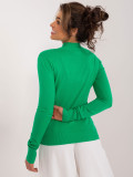 Grüner Pullover mit Rollkragen