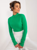 Grüner Pullover mit Rollkragen
