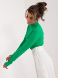 Grüner Pullover mit Rollkragen