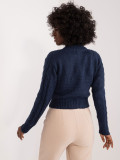 Eleganter blauer Pullover mit langen Ärmeln