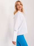 Weiße Damenbluse mit langen Ärmeln
